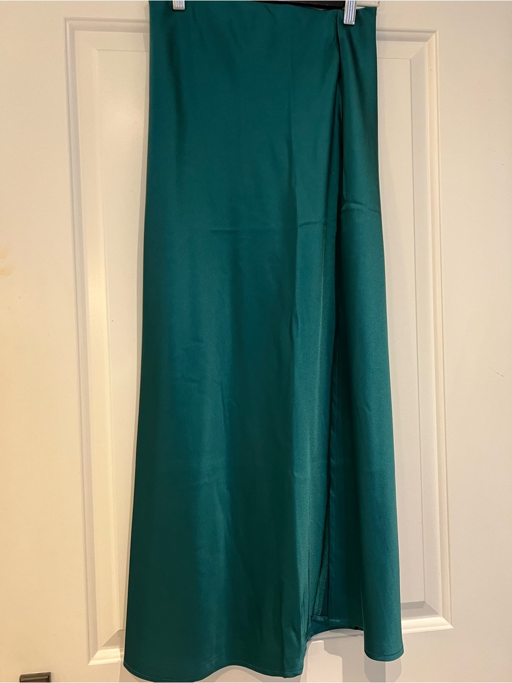Women's Teal Maxi Skirt - Sleek Wrap-Style Silhouette